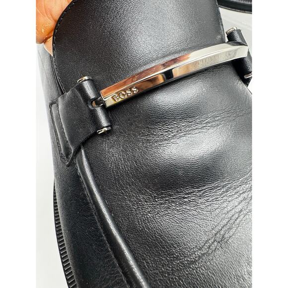BOSS LEATHER LOAFERS WITH BRANDED HARDWARE MEN’s 9 - Picture 7 of 16